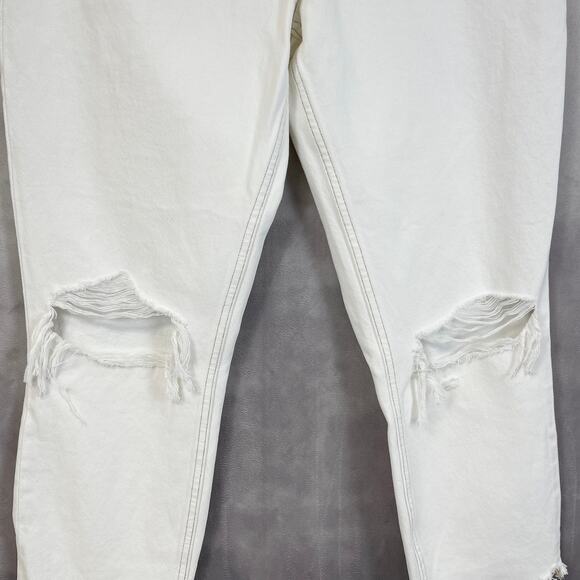 Abercrombie High Rise Mom Jeans Womens 29 8S Distressed Raw Indie Sleaze Y2K - Picture 2 of 13